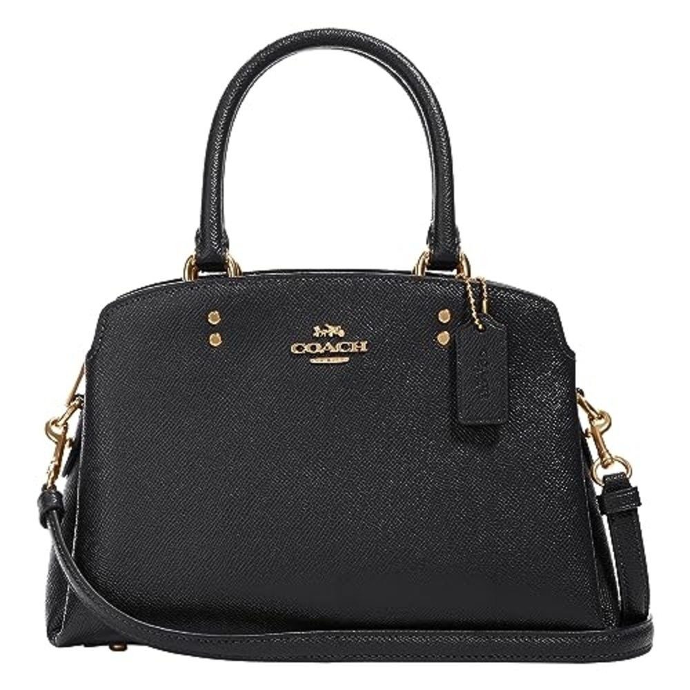 Coach Black Leather Mini Lillie Carryall Handbag